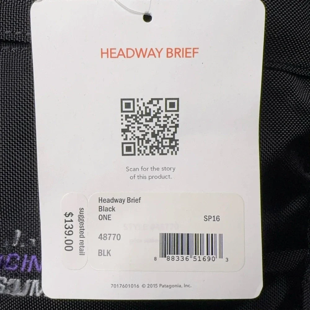 NEW Patagonia‎ Worn Wear Patagonia Headway Brief 22L Briefcase Bag  Strap Black
